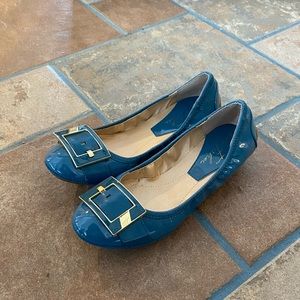 NWOT Blue Flats with Buckle